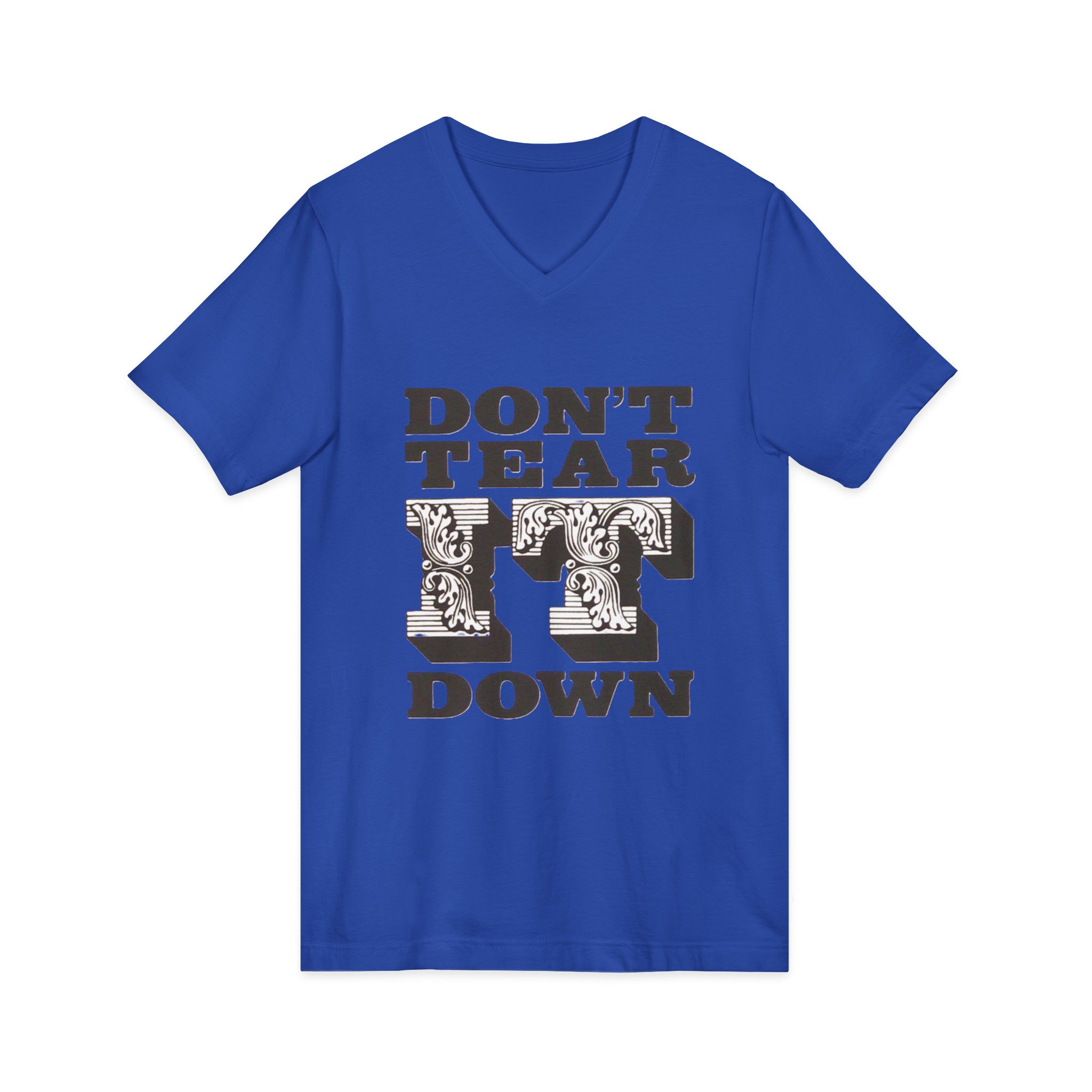 Don't Tear It Down Unisex Jersey Short Sleeve V-Neck Tee - Image 19